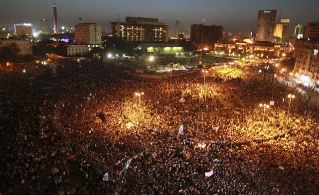 Thousands in Cairo’s Tahrir Square protest verdicts in Mubarak trial