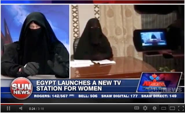 Canadian anchor appears on screen in full veil to mock niqab-only TV