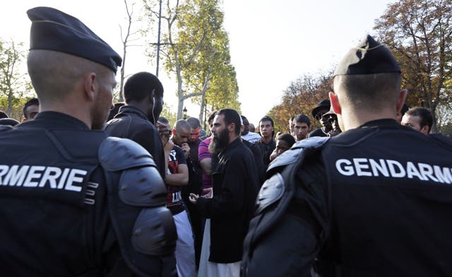 100 people detained after protest near U.S. embassy in Paris