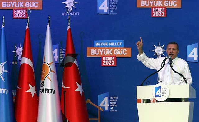 Turkey’s Erdogan re-elected as party leader